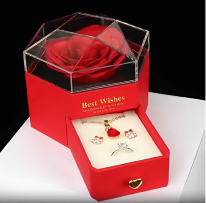 ROSA ETERNA EN COFRE DIAMANTE 🎁