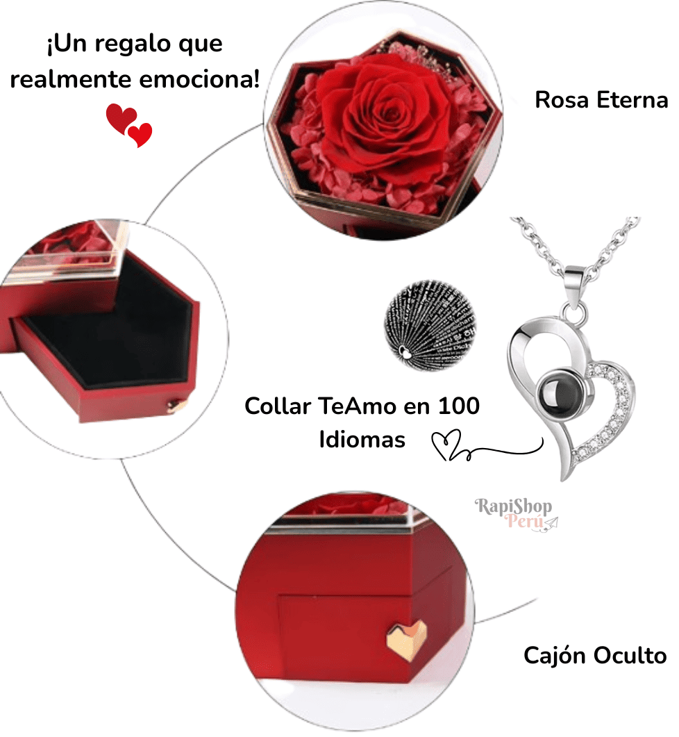 ROSA ETERNA EN COFRE DIAMANTE 🎁