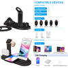 Cargador inalámbrico 5 en 1 para iPhone 14 13 12 11X8 Apple Watch Airpods cargadores de teléfono de escritorio estación de carga rápida